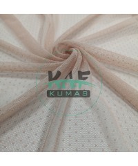 Küçük Puantiyeli Tül Kumaş | Pudra