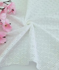 Ekru Brode (Nakışlı) Pamuk Vual Kumaş | Desen 5 Ekru Brode (Nakışlı) Pamuk Vual Kumaş | Desen 5