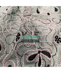 Brodeli (Nakışlı) Pamuk Vual Kumaş | Mint 17191_2