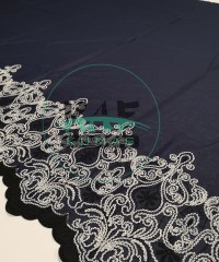 Brode (Nakışlı) Pamuk Vual Kumaş | Lacivert 17215_2  Brode (Nakışlı) Pamuk Vual Kumaş | Lacivert 17215_2