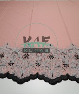 Brode (Nakışlı) Pamuk Vual Kumaş | Pudra 17215_2