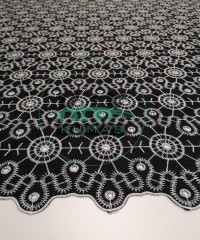 Brode (Nakışlı) Pamuk Vual Kumaş | Siyah 4933 Brode (Nakışlı) Pamuk Vual Kumaş | Siyah 4933