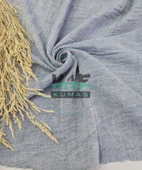 Krinkıl Müslin |  Çift Renk 2 Katlı Bürümcük Kumaş | Denim Ve Krem Krinkıl Müslin |  Çift Renk 2 Katlı Bürümcük Kumaş | Denim Ve Krem