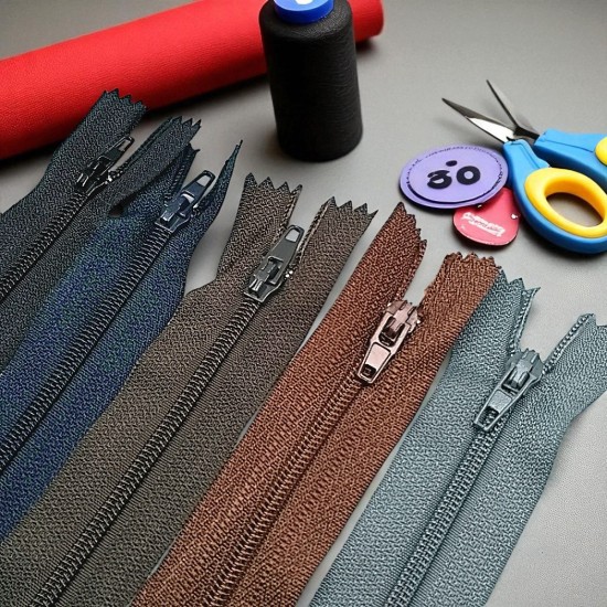 Pantolon Fermuarı | Kemik Fermuar Uzunluk: 18 cm Koyu Kahverengi