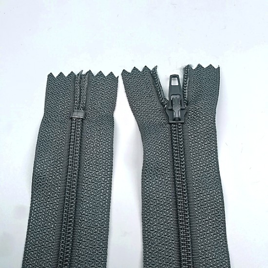 Pantolon Fermuarı | Kemik Fermuar Uzunluk: 18 cm Gri Pantolon Fermuarı | Kemik Fermuar Uzunluk: 18 cm Gri