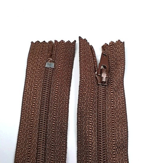 Pantolon Fermuarı | Kemik Fermuar Uzunluk: 18 cm Kahverengi