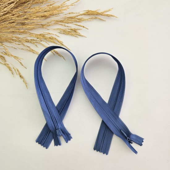 Gizli Fermuar | Uzunluk: 35 cm | Mavi Gizli Fermuar | Uzunluk: 35 cm | Mavi