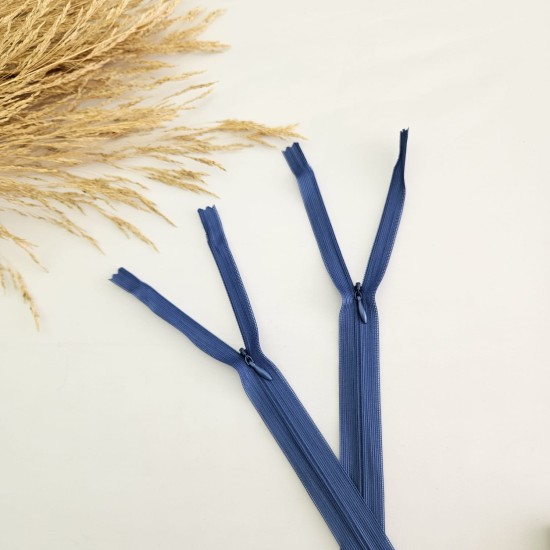 Gizli Fermuar | Uzunluk: 35 cm | Mavi Gizli Fermuar | Uzunluk: 35 cm | Mavi