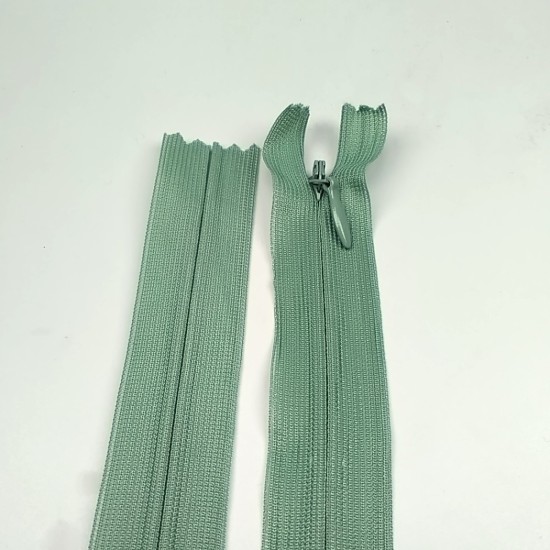 Gizli Fermuar | Uzunluk: 35 cm | Su Yeşili Gizli Fermuar | Uzunluk: 35 cm | Su Yeşili