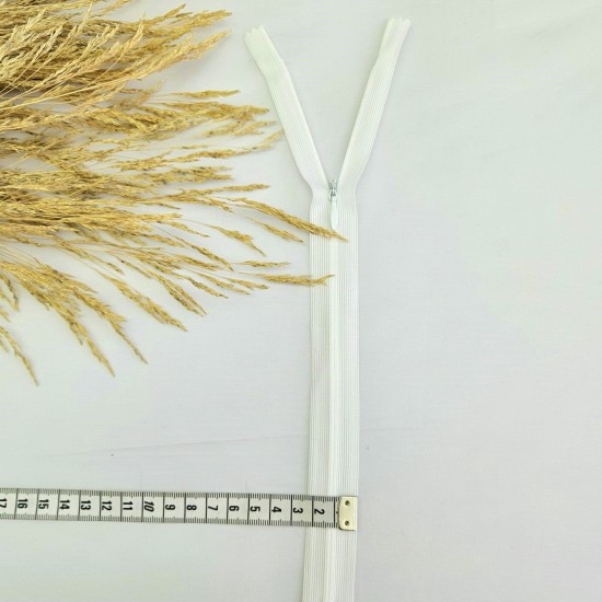 Gizli Fermuar | Uzunluk: 25 cm | Ekru Gizli Fermuar | Uzunluk: 25 cm | Ekru