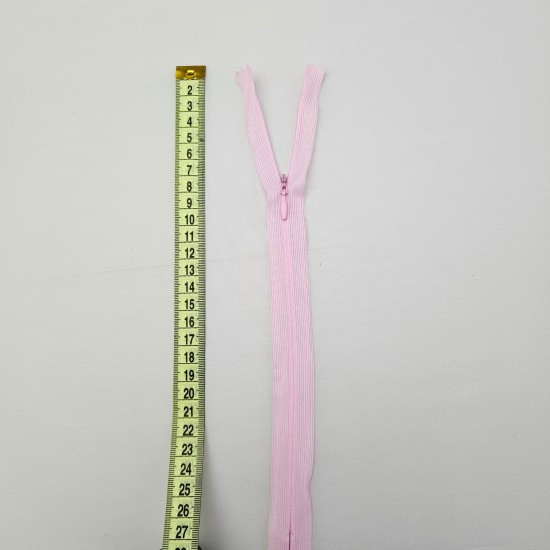 Gizli Fermuar | Uzunluk: 40 cm | Bebe Pembe