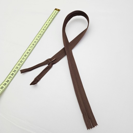 Gizli Fermuar | Uzunluk: 25 cm | Kahverengi
