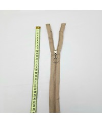 Yuvarlak Halka Fermuar | Mont-Çanta Fermuarı Uzunluk: 47 cm Koyu Bej