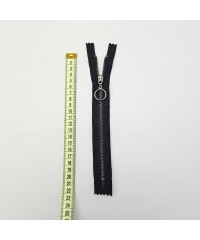 Siyah Metalik Dişli Yuvarlak Halka Fermuar | Mont-Çanta Fermuarı Uzunluk: 20 cm Siyah Siyah Metalik Dişli Yuvarlak Halka Fermuar | Mont-Çanta Fermuarı Uzunluk: 20 cm Siyah