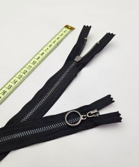 Siyah Metalik Dişli Yuvarlak Halka Fermuar | Mont-Çanta Fermuarı Uzunluk: 20 cm Siyah Siyah Metalik Dişli Yuvarlak Halka Fermuar | Mont-Çanta Fermuarı Uzunluk: 20 cm Siyah