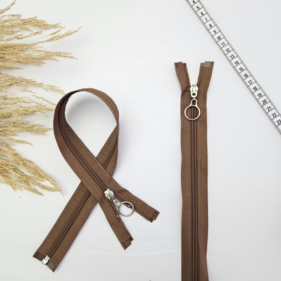 Yuvarlak Halka Fermuar | Mont-Çanta Fermuarı Uzunluk: 47 cm Açık Kahverengi Yuvarlak Halka Fermuar | Mont-Çanta Fermuarı Uzunluk: 47 cm Açık Kahverengi