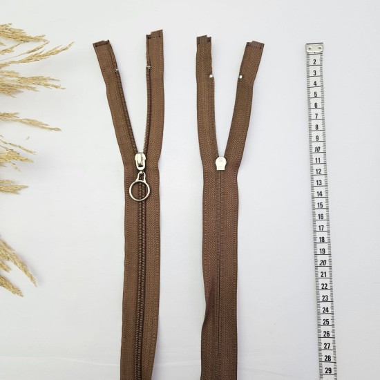 Yuvarlak Halka Fermuar | Mont-Çanta Fermuarı Uzunluk: 47 cm Açık Kahverengi Yuvarlak Halka Fermuar | Mont-Çanta Fermuarı Uzunluk: 47 cm Açık Kahverengi