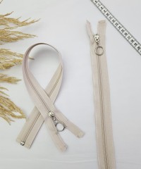 Yuvarlak Halka Fermuar | Mont-Çanta Fermuarı Uzunluk: 47 cm Bej Yuvarlak Halka Fermuar | Mont-Çanta Fermuarı Uzunluk: 47 cm Bej