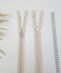 Yuvarlak Halka Fermuar | Mont-Çanta Fermuarı Uzunluk: 47 cm Bej Yuvarlak Halka Fermuar | Mont-Çanta Fermuarı Uzunluk: 47 cm Bej