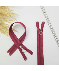 Yuvarlak Halka Fermuar | Mont-Çanta Fermuarı Uzunluk: 47 cm Bordo