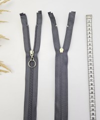 Yuvarlak Halka Fermuar | Mont-Çanta Fermuarı Uzunluk: 47 cm Gri Yuvarlak Halka Fermuar | Mont-Çanta Fermuarı Uzunluk: 47 cm Gri