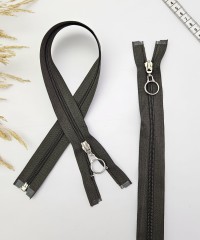 Yuvarlak Halka Fermuar | Mont-Çanta Fermuarı Uzunluk: 47 cm Haki Yuvarlak Halka Fermuar | Mont-Çanta Fermuarı Uzunluk: 47 cm Haki