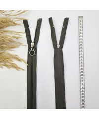 Yuvarlak Halka Fermuar | Mont-Çanta Fermuarı Uzunluk: 47 cm Haki