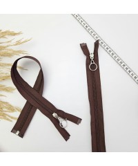 Yuvarlak Halka Fermuar | Mont-Çanta Fermuarı Uzunluk: 47 cm Kahverengi