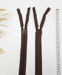 Yuvarlak Halka Fermuar | Mont-Çanta Fermuarı Uzunluk: 47 cm Kahverengi Yuvarlak Halka Fermuar | Mont-Çanta Fermuarı Uzunluk: 47 cm Kahverengi