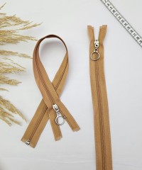 Yuvarlak Halka Fermuar | Mont-Çanta Fermuarı Uzunluk: 47 cm Karamel Yuvarlak Halka Fermuar | Mont-Çanta Fermuarı Uzunluk: 47 cm Karamel