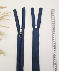 Yuvarlak Halka Fermuar | Mont-Çanta Fermuarı Uzunluk: 47 cm Petrol Mavisi Yuvarlak Halka Fermuar | Mont-Çanta Fermuarı Uzunluk: 47 cm Petrol Mavisi