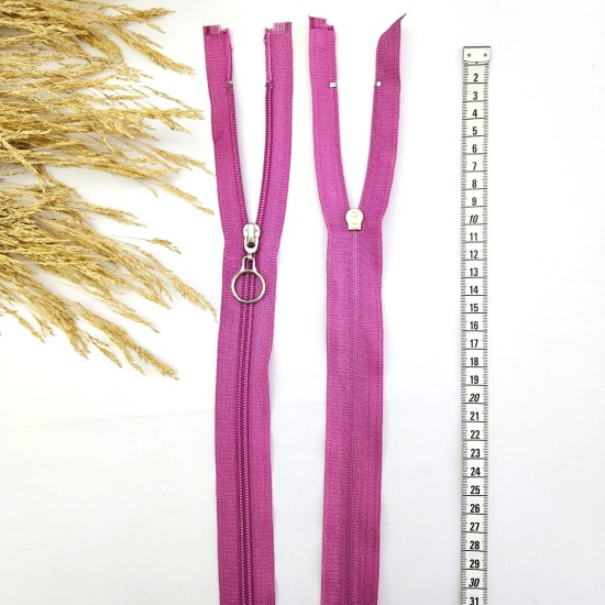 Yuvarlak Halka Fermuar | Mont-Çanta Fermuarı Uzunluk: 47 cm Soft Fuşya Yuvarlak Halka Fermuar | Mont-Çanta Fermuarı Uzunluk: 47 cm Soft Fuşya