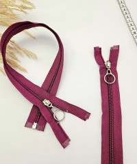 Yuvarlak Halka Fermuar | Mont-Çanta Fermuarı Uzunluk: 47 cm Vişne Yuvarlak Halka Fermuar | Mont-Çanta Fermuarı Uzunluk: 47 cm Vişne