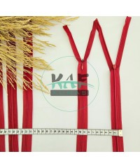 Gizli Fermuar | Uzunluk: 25 cm | Kırmızı Gizli Fermuar | Uzunluk: 25 cm | Kırmızı