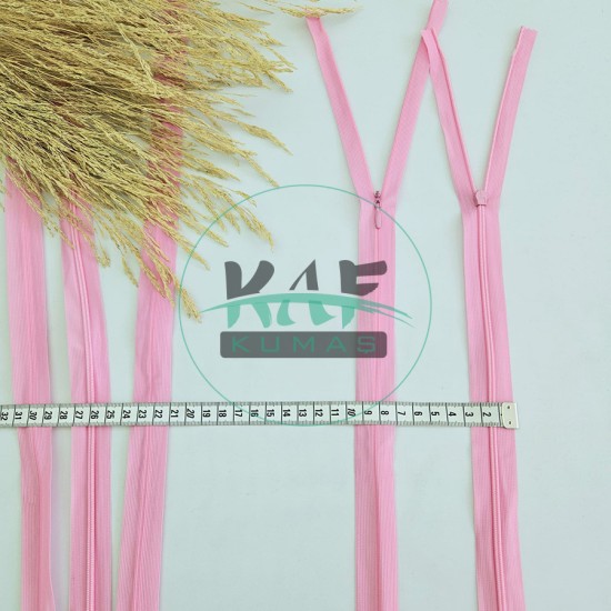 Gizli Fermuar | Uzunluk: 60 cm | Pembe