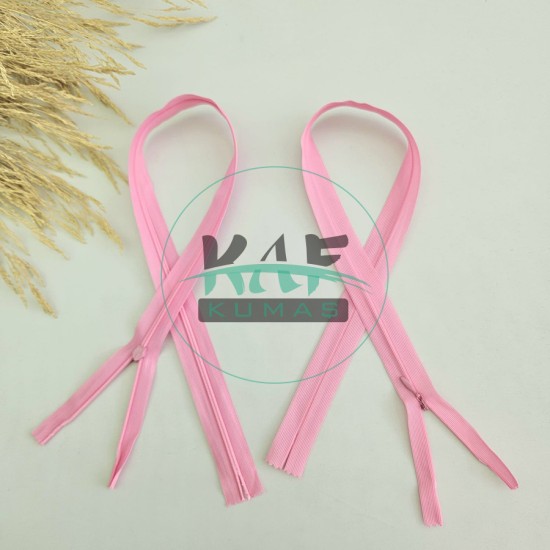 Gizli Fermuar | Uzunluk: 60 cm | Pembe