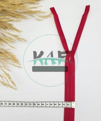 Gizli Fermuar | Uzunluk: 60 cm | Kırmızı Gizli Fermuar | Uzunluk: 60 cm | Kırmızı