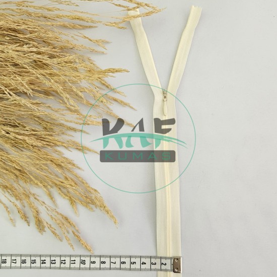 Gizli Fermuar | Uzunluk: 60 cm | Krem