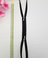 Çift Elcikli Gizli Fermuar | Uzunluk: 97 cm | Siyah Çift Elcikli Gizli Fermuar | Uzunluk: 97 cm | Siyah