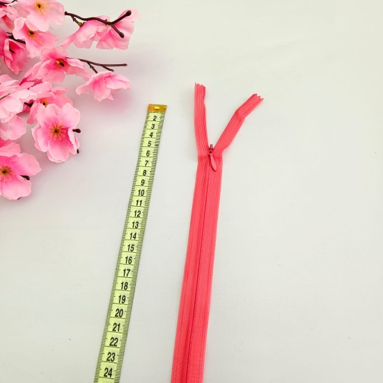 Gizli Fermuar | Uzunluk: 38 cm | Nar Çiçeği