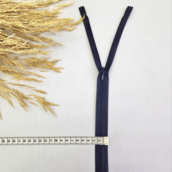 Gizli Fermuar | Uzunluk: 35 cm | Lacivert