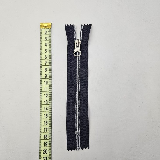 Naylon Dişli Fermuar | Çanta Fermuarı Uzunluk: 14 cm Lacivert