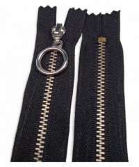 Metalik Dişli Yuvarlak Halka Fermuar | Mont-Çanta Fermuarı Uzunluk: 20 cm Siyah Metalik Dişli Yuvarlak Halka Fermuar | Mont-Çanta Fermuarı Uzunluk: 20 cm Siyah