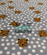 Baskılı %100 Pamuk İnterlok Kumaş | Penye Tiger Face