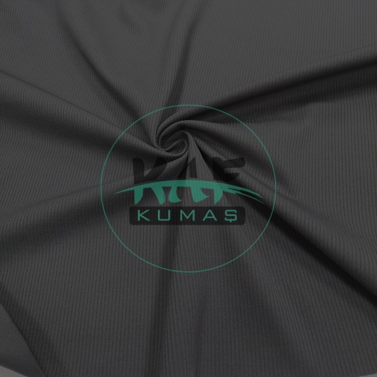 Fitilli İnterlok Kumaş | Taytlık ve Mayoluk | Antrasit 11-84