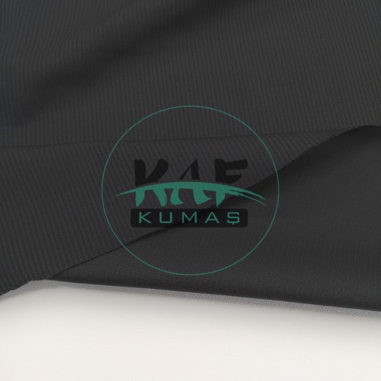 Fitilli İnterlok Kumaş | Taytlık ve Mayoluk | Antrasit 11-84