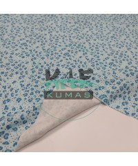 Baskılı 100% Pamuk İnterlok Kumaş | Mavi Leopar