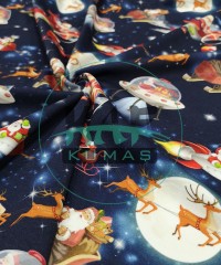 Baskılı %100 Pamuk İnterlok Kumaş | Yılbaşı Noel Baba Baskılı %100 Pamuk İnterlok Kumaş | Yılbaşı Noel Baba