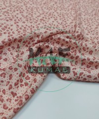 Baskılı %100 Pamuk İnterlok Kumaş | Pembe Leopar  Baskılı %100 Pamuk İnterlok Kumaş | Pembe Leopar