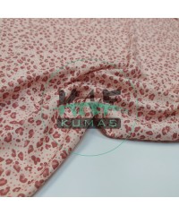 Baskılı %100 Pamuk İnterlok Kumaş | Pembe Leopar  Baskılı %100 Pamuk İnterlok Kumaş | Pembe Leopar